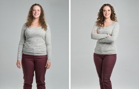 Prima e dopo una dieta proteica